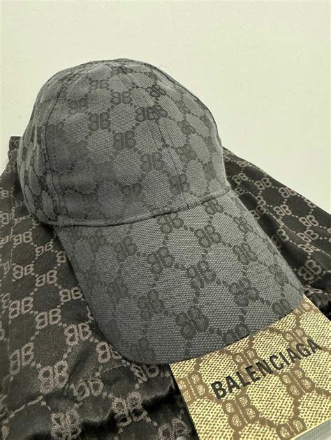 balmain gucci collab|gucci balenciaga hat.